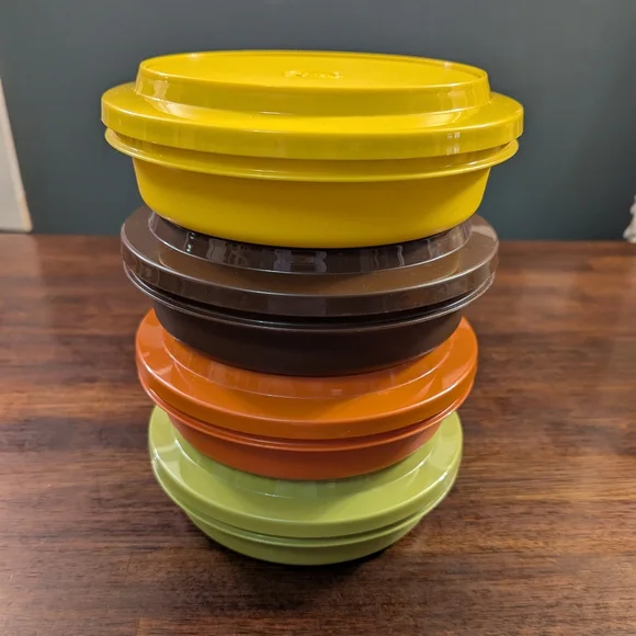 Tupperware Vintage Stackable Multi-Color Food Storage Containers - Picture 1 of 16